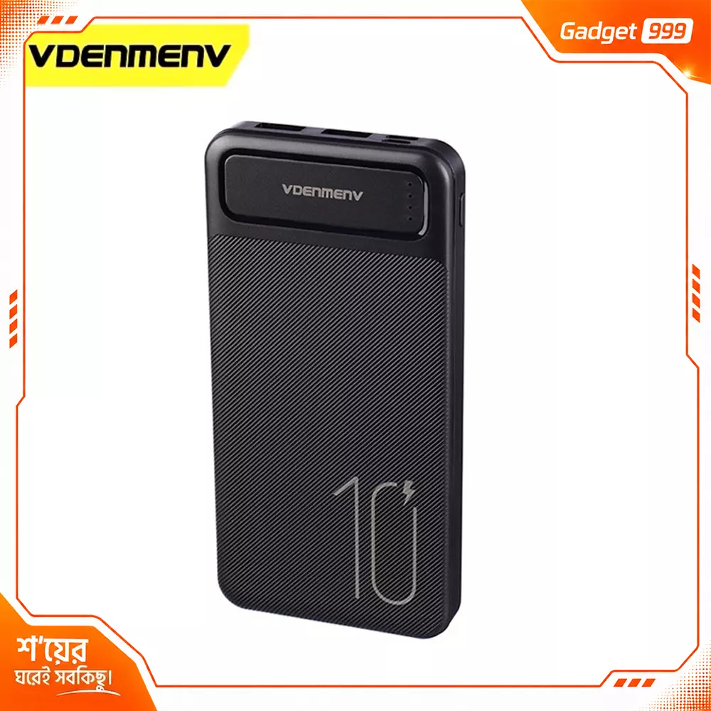 VDENMENV DP09 10000mAh ফাস্ট চার্জিং স্মার্ট পাওয়ার ব্যাংক