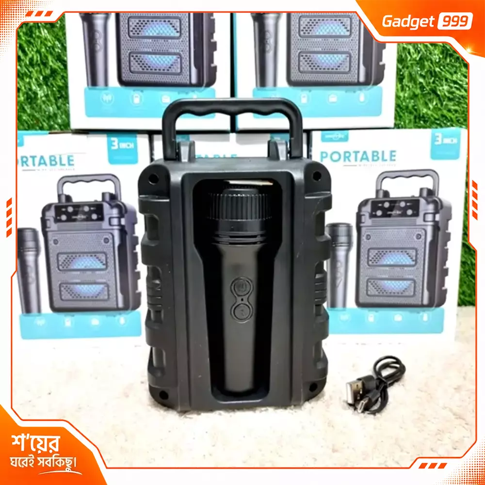 GTS-2333 পোর্টেবল ব্লুটুথ Karaoke স্পিকার সাথে ওয়ারলেস মাইক্রোফোন