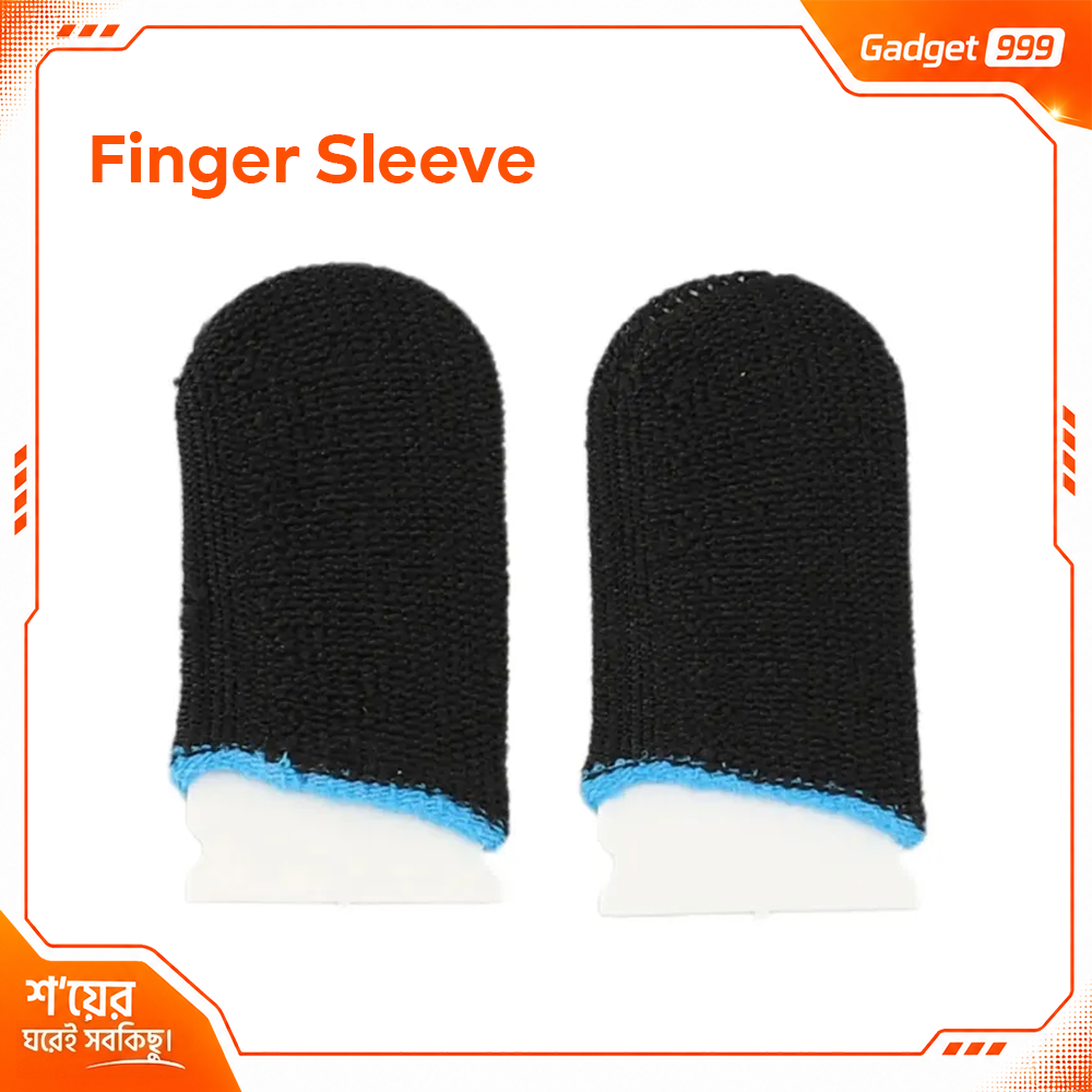 1 Pair Gaming Finger Sleeve Thumb Gloves-১ জোড়া কালো