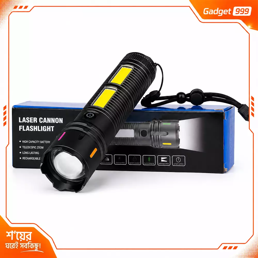 X03 Laser Cannon JAMBOO LIGHT Multifunction Metal Body with Power Bank